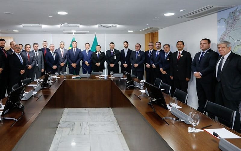 Secretários da segurança com Bolsonaro