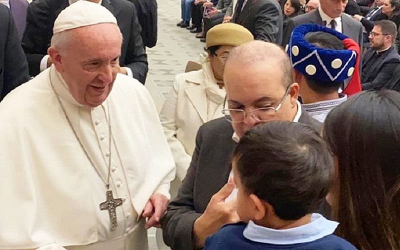 Ibaneis com papa Francisco