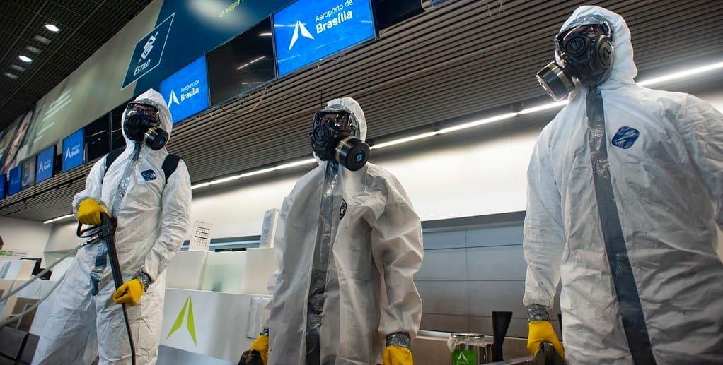 Desinfecção aeroporto Brasília