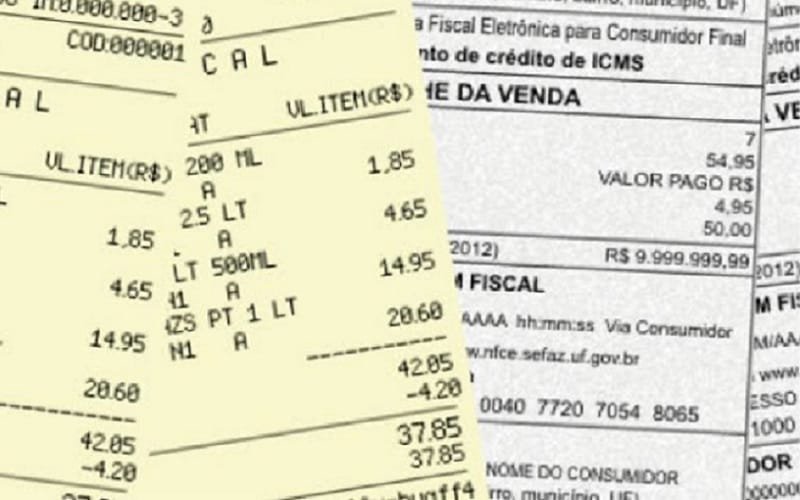 Nota fiscal DF Misto Brasil