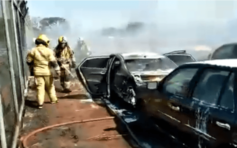 Incêndio depósito PCDF