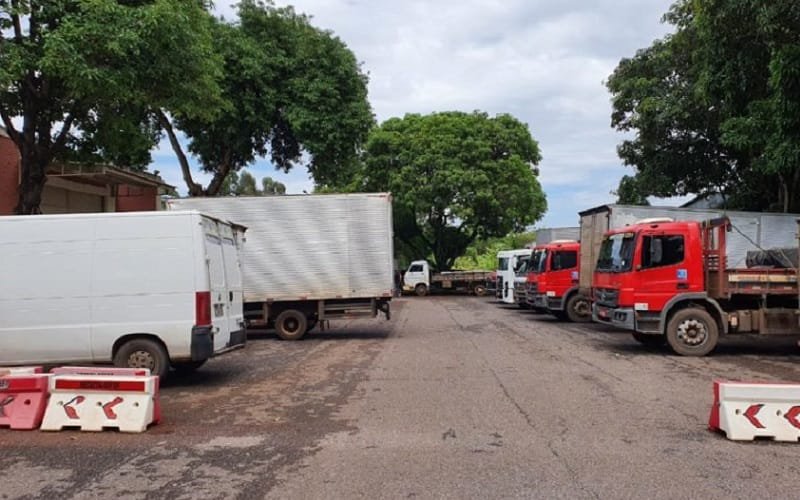 Caminhões fiscalização Receita DF