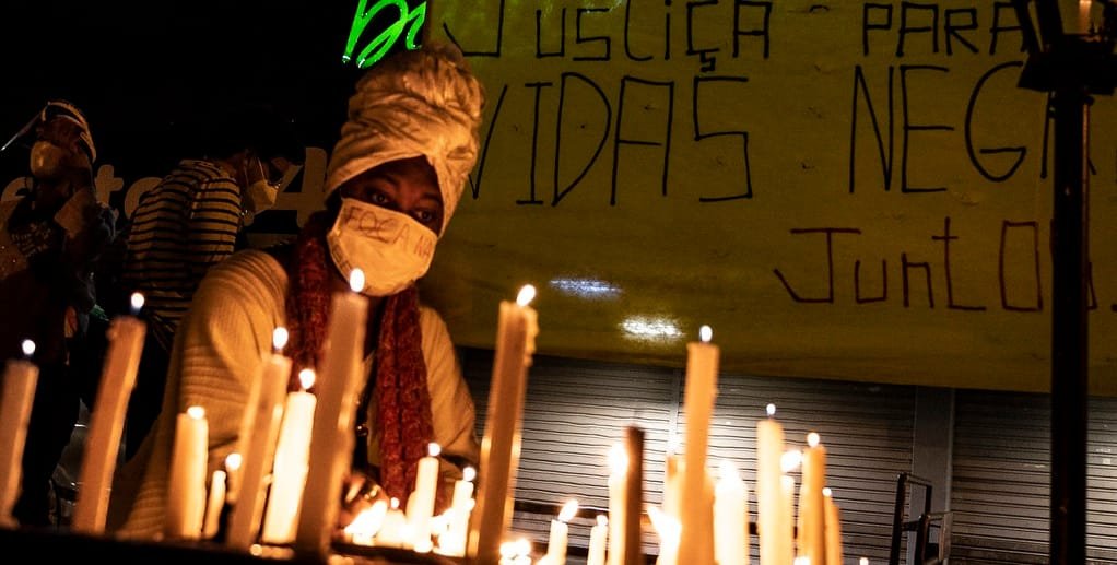 Manifestação no supermercado do Carrefour, na Asa Sul, contra a morte de João Alberto Freitas, numa loja do grupo em Porto Alegre/Leopoldo Silva/Agência Senado