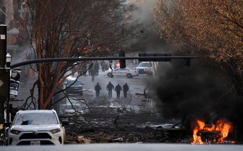 Explosão no coração turístico de Nashville, nos Estados Unidos