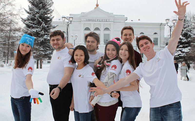 Estudantes Huawei intercâmbio