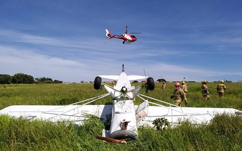 Avião de pequeno porte caiu na zona rural do Distrito Federal
