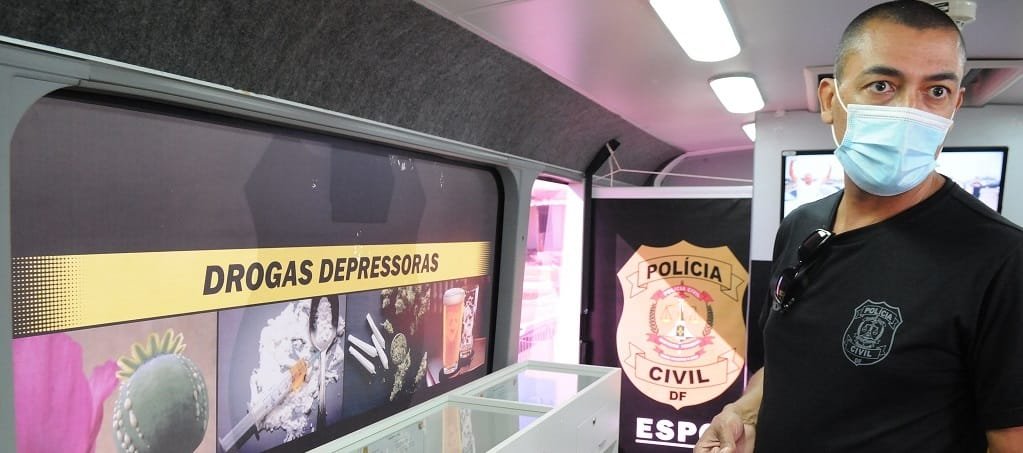 Wesley Bomfim é agente da Polícia Civil do DF e comenta sobre uso de drogas em eventos sobre segurança pública/Paulo H. Carvalho/Agência Brasília