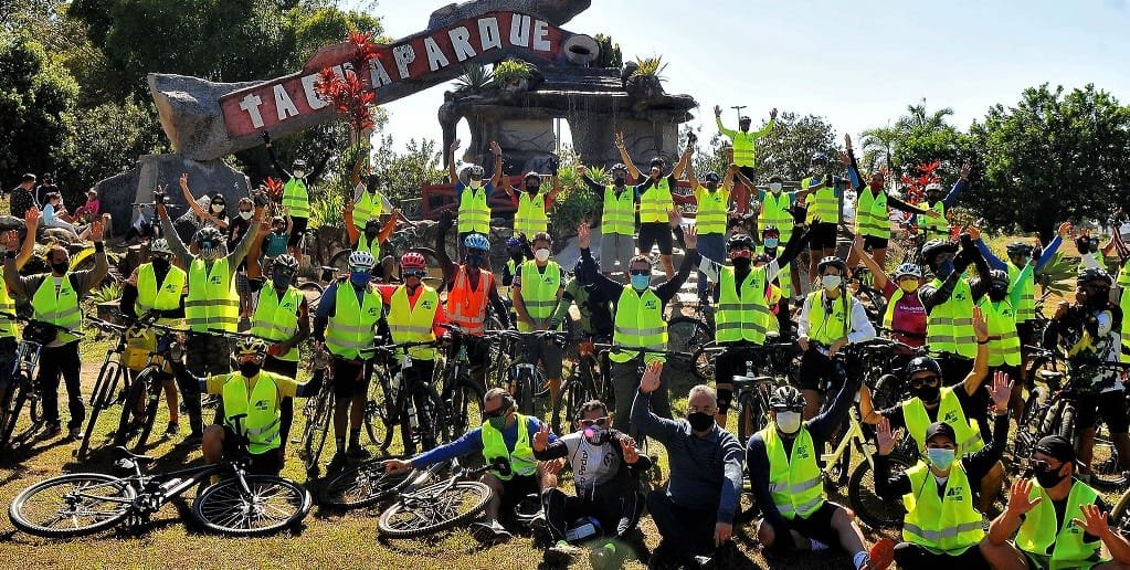 Passeio ciclístico pelas ruas de Taguatinga marcou a reabertura de algumas atrações no Taguaparque/Acácio Pinheiro/Agência Brasília
