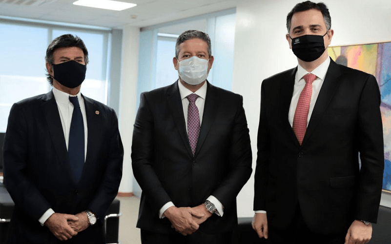 Luís Fux, Arthur Lira e Rodrigo Pacheco