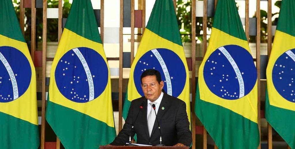 Hamilton Mourão durante entrevista coletiva após a 7ª Reunião do Conselho Nacional da Amazônia Legal/Marcelo Camargo/Agência Brasil