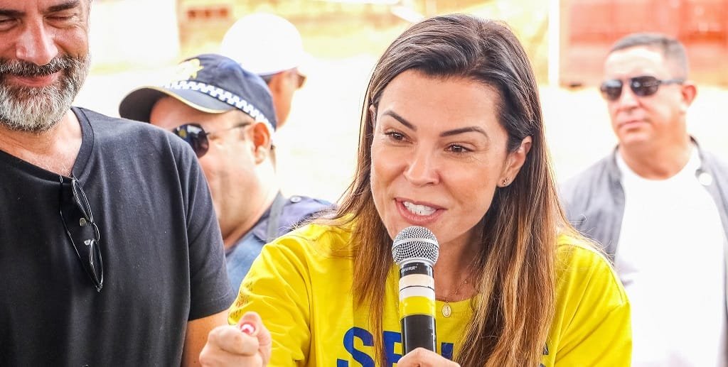 Marcela Passamani é a secretária de Justiça e Cidadania no anúncio da construção do prédio do Conselho Tutelar do Sol Nascente/Renato Alves/Agência Brasília
