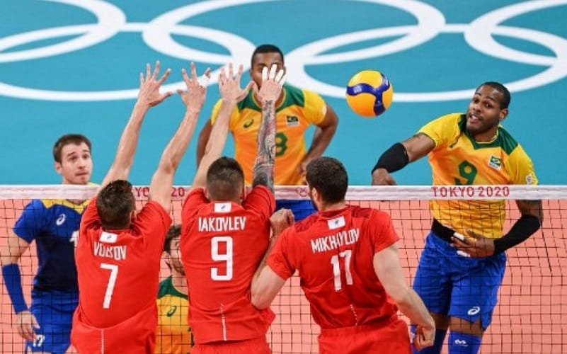 Vôlei Brasil e Rússia Misto Brasília