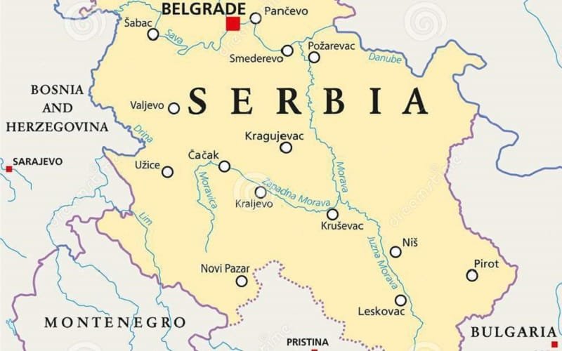 Sérvia Belgrado mapa Misto Brasília