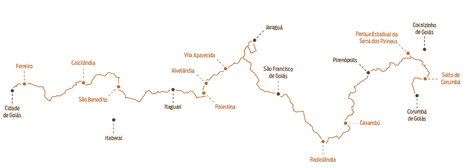 Trilha O Caminho de Cora Carolina mapa Misto Brasília