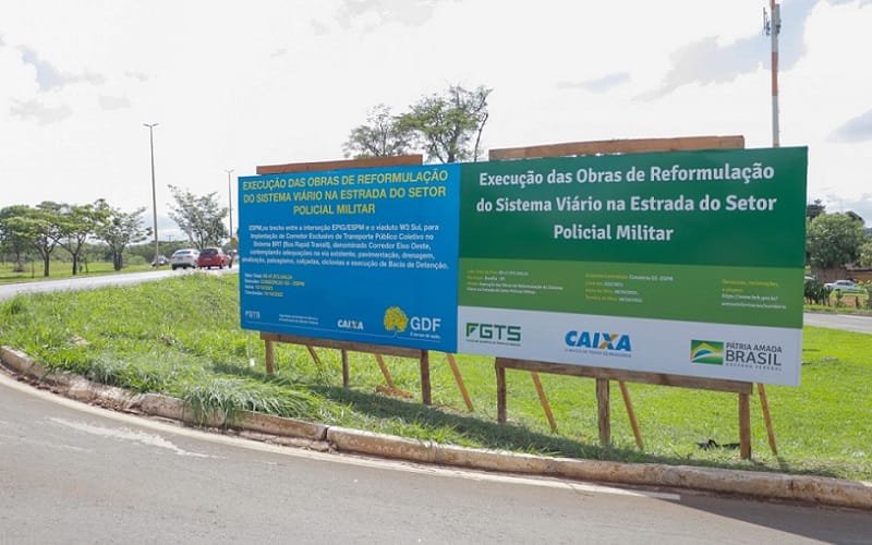 Interdição de trecho da Estrada Setor Policial Militar