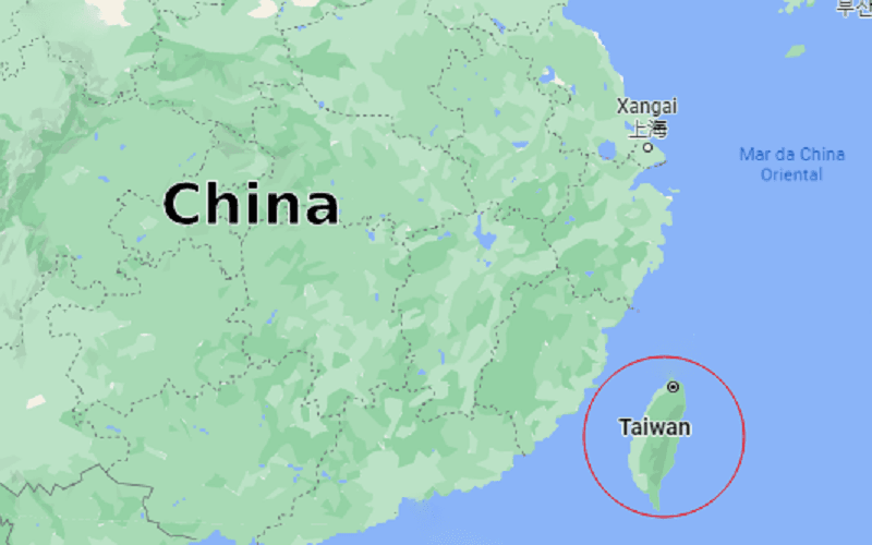 Taiwan mapa China Misto Brasília