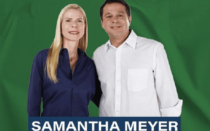 Samantha Mayer e Reguffe candidata Misto Brasília