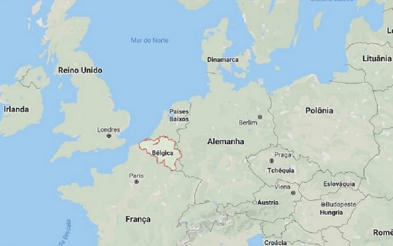 Bélgica Mapa Europa Misto Brasília