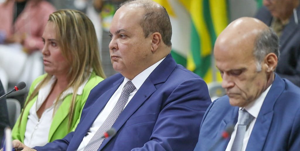 Celina Leão, a vice-governadora que assume em janeiro, Ibaneis, o governador reeleito, e Paco Britto, o vice-governador que sai/Renato Alves/Agência Brasília