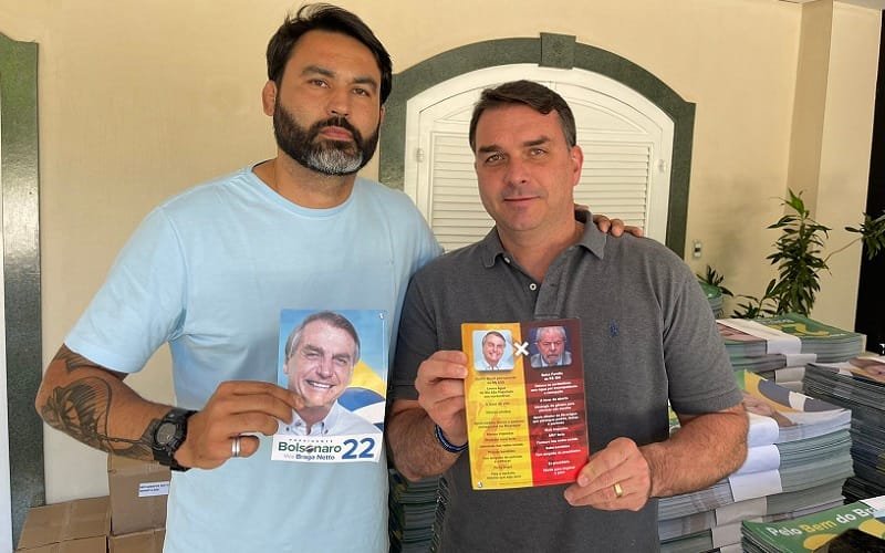 Leo Índio e o primo Flávio Bolsonaro