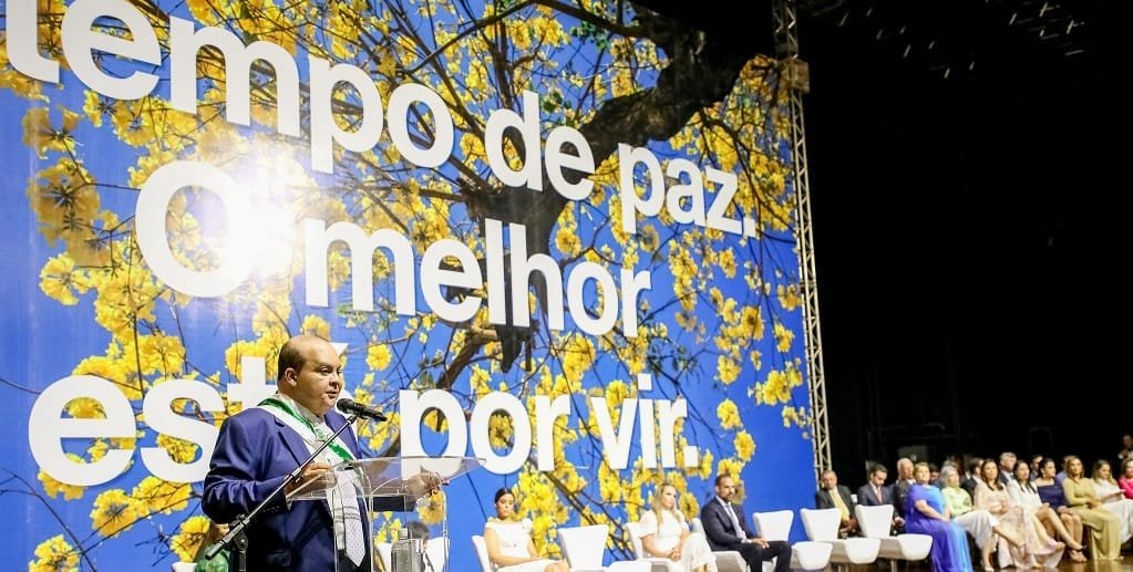 Ibaneis Rocha discursa durante a posse dos novos secretários do governo do Distrito Federal/Renato Alves/Agência Brasília