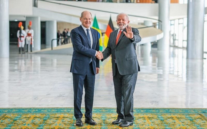 Lula da Silva e Olaf Scholz visita Brasil Misto Brasília
