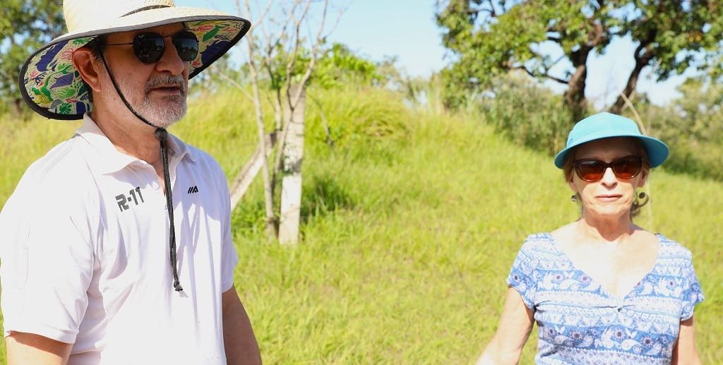 Marco Antônio Egito e Ana Maria Coelho gostaram da notícia do início das obras de implantação do Parque Ecológico Bernardo Sayão/Paulo H. Carvalho/Agência Brasília