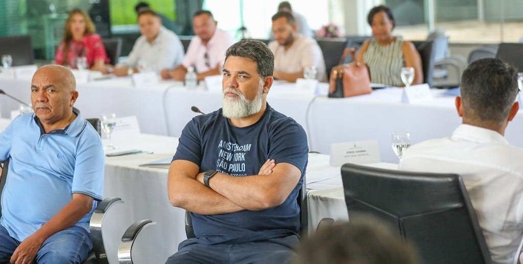 Chico Vigilante e Jorge Viana no almoço da governadora em exercício Celina Leão com os deputados distritais/Renato Alves/Agência Brasília