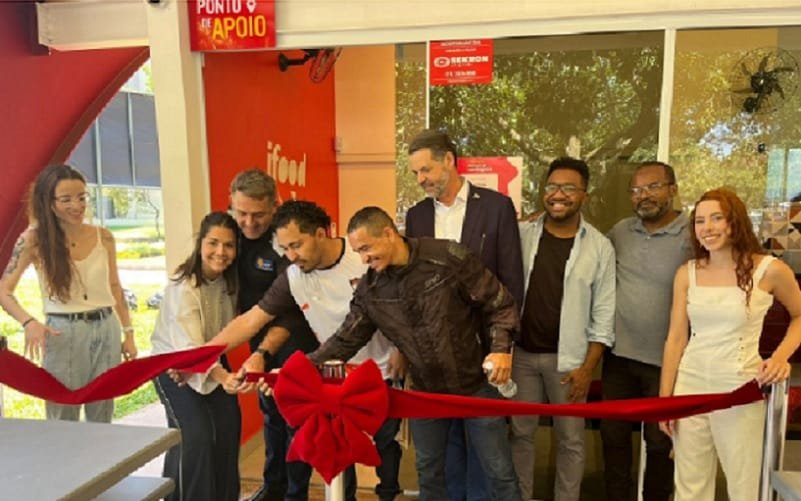 Empresa e governo abrem primeiro ponto de apoio para entregadores