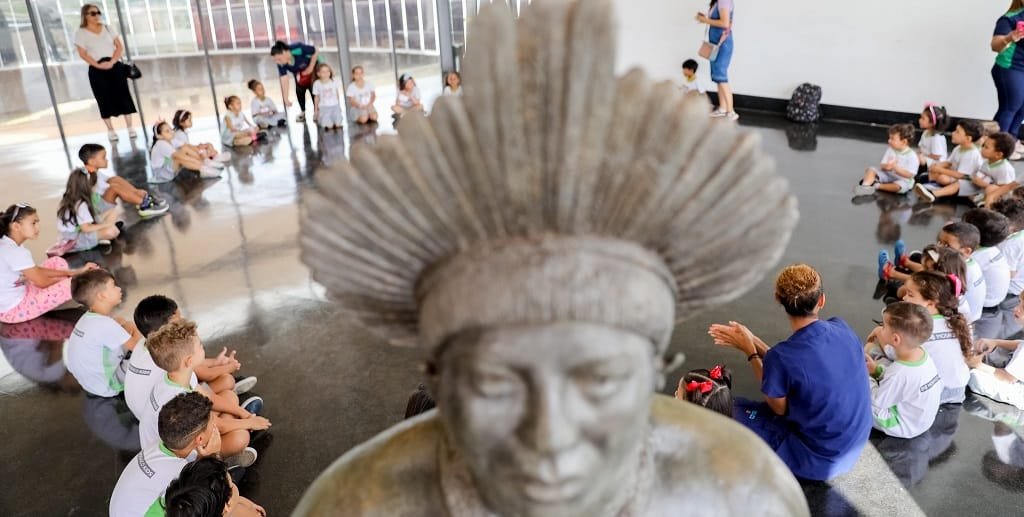 Alunos de colégios públicos participam da programação especial do Dia dos Povos Indígenas/Joel Rodrigues/Agência Brasília