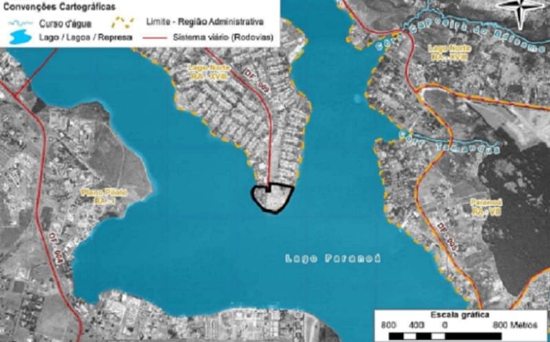 Mapa Lago Norte DF Misto Brasília