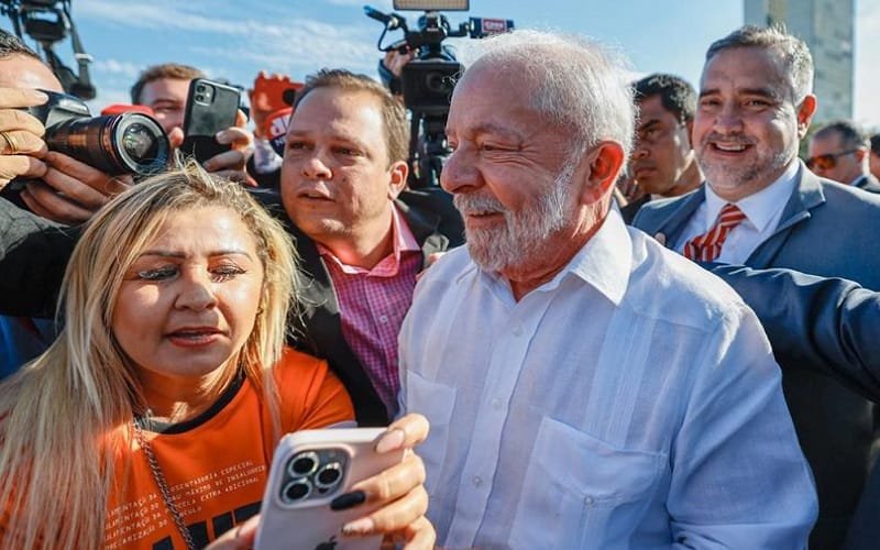 Lula da Silva Selfie Palácio do Planalto Misto Brasília