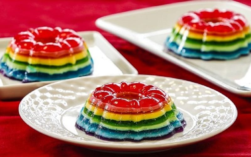 Gelatina colorida Circuito de Gastronomia Misto Brasília