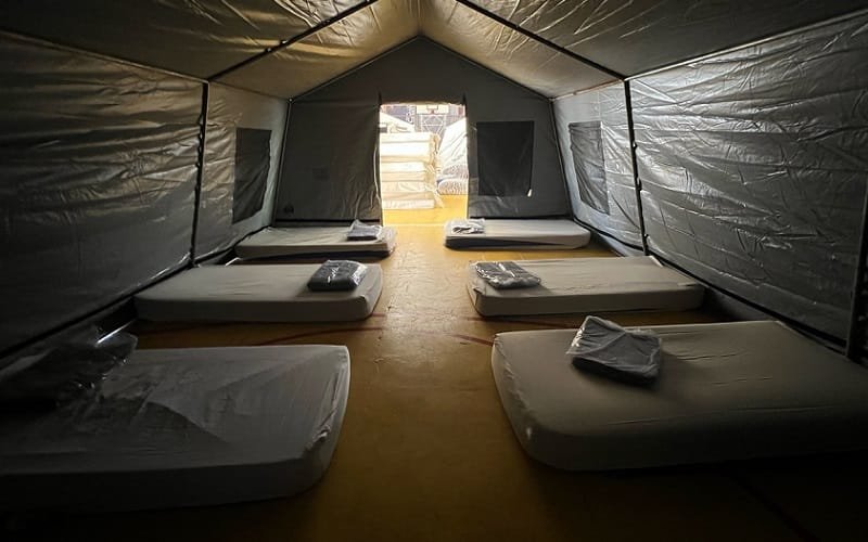 Barracas alojamento frio DF Misto Brasília