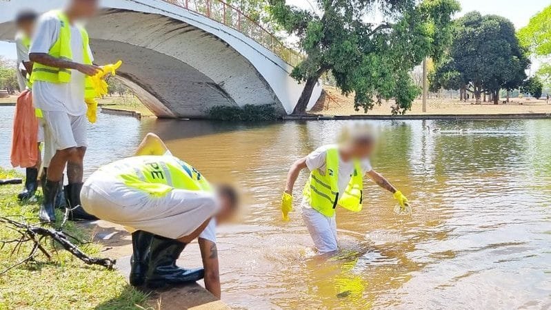 Operação recolhe mais de uma tonelada de lixo no Parque da Cidade