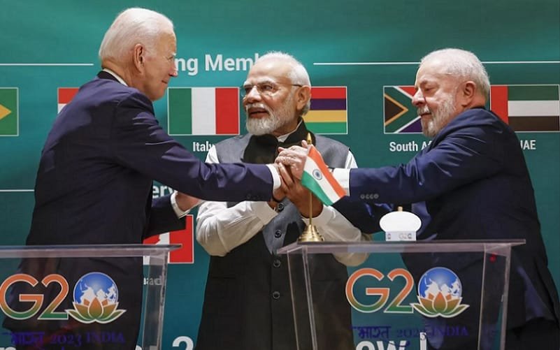 Joe Biden, Naranda Modi e Lula da Silva Misto Brasília