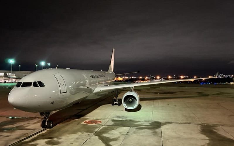 Avião FAB KC-30 pouso com repatriados Misto Brasília