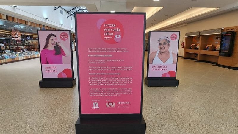 Ação em shopping marca a luta contra a prevenção de cânceres