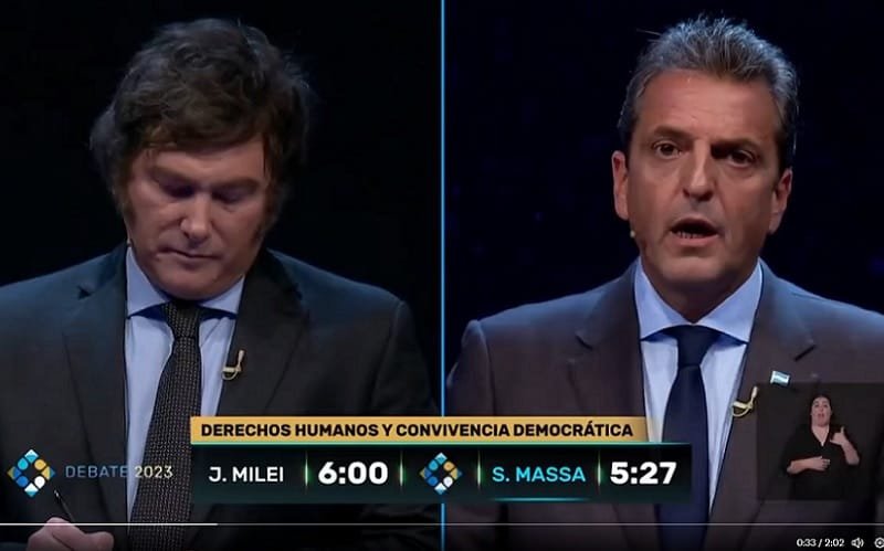 Argentina debate Milei e Massa Misto brasil