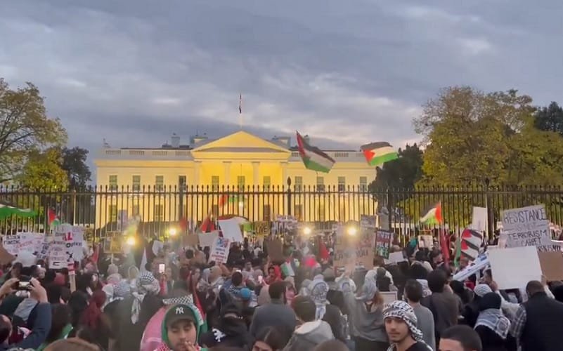 Manifestação apoio palestino Misto Brasil