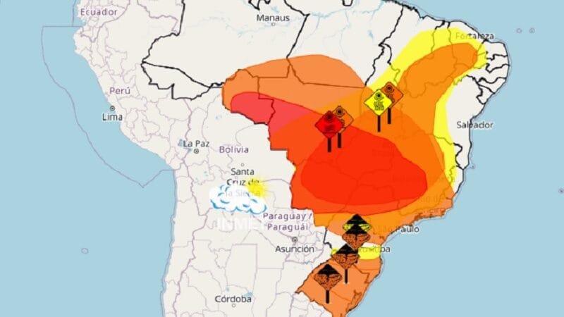 Alerta máximo pela onda de calor no Centro-Oeste e Sudeste