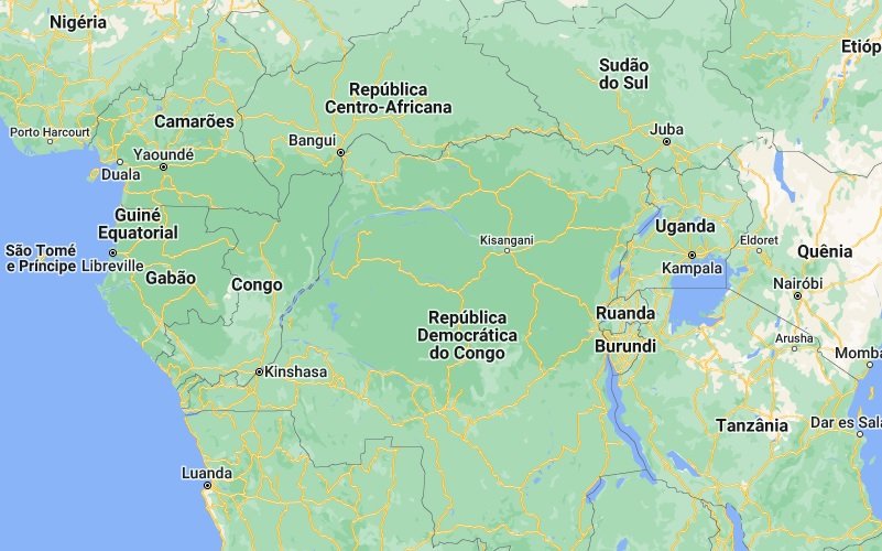 Congo mapa da região africana Misto Brasil