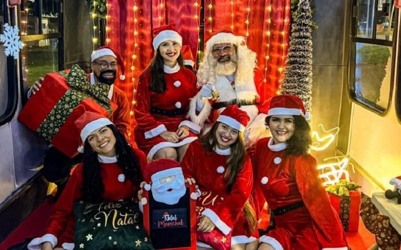 Natal ônibus decorado espírito natalino Misto Brasil