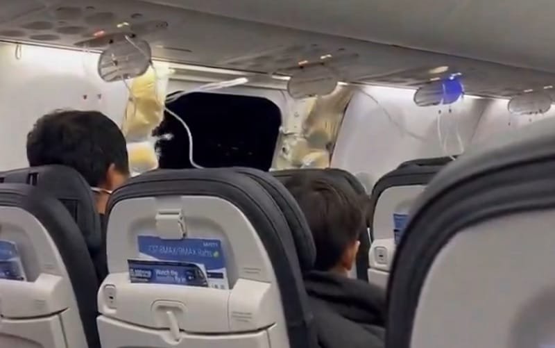 Boieng janela explodiou Alaska Airlines Misto Brasil
