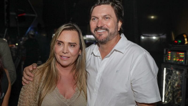 Celina Leão, vice-governadora, e o secretário de Cultura e Economia Cristiva, Cláudio Abrantes, na festa da virada do ano/Tony Oliveira/Agência Brasília