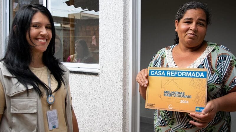 Cláudia de Freitas recebeu ajuda para reformar a sua residência, na Estrutural, através do Programa Melhorias Habitacionais da Codhab/Divulgação