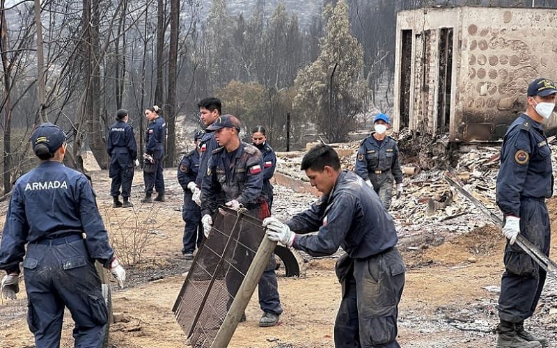 Chile incêndio florestal Misto Brasil