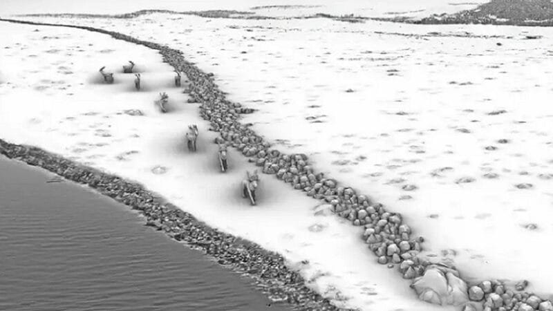 Descoberta muralha de pedras no Mar Báltico de 10 mil anos