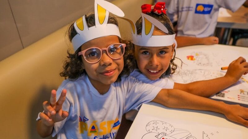 As crianças se divertem na segunda edição da Páscoa Solidária em Taguatinga/Joel Rodrigues/Agência Brasília