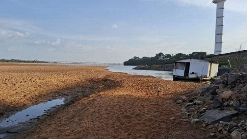 Principal rio de Roraima apresenta a segunda vazante da história